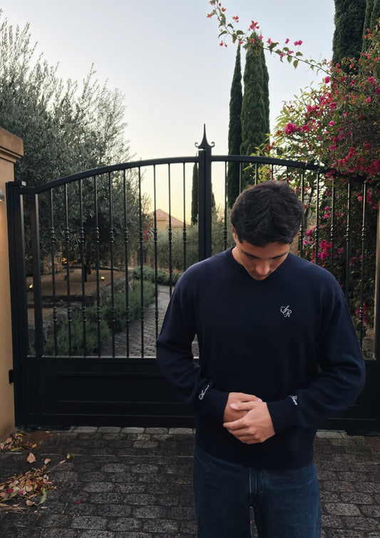 Knitted Sweater - Navy