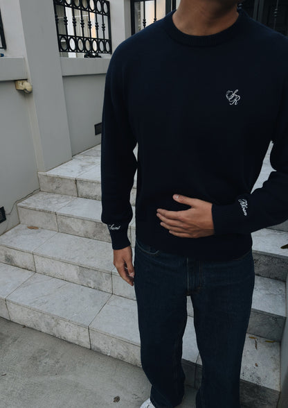 Knitted Sweater - Navy