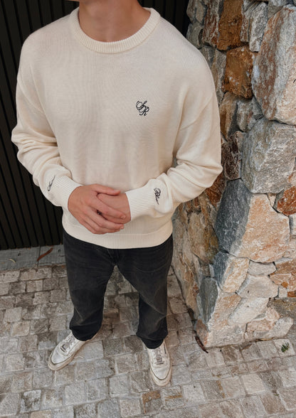 Knitted Sweater - Cream