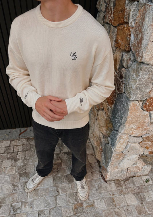 Knitted Sweater - Cream