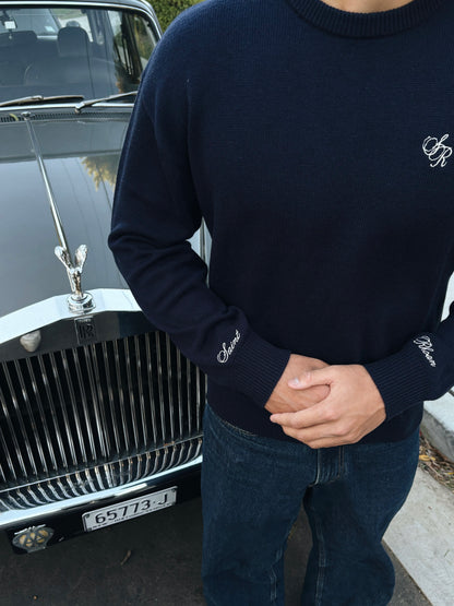 Knitted Sweater - Navy