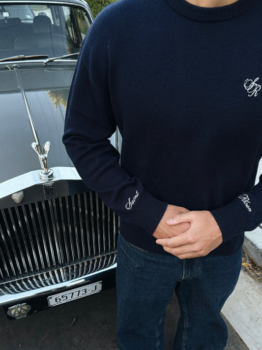 Knitted Sweater - Navy